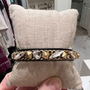 Stella & Dot Misty leather stone bracelet